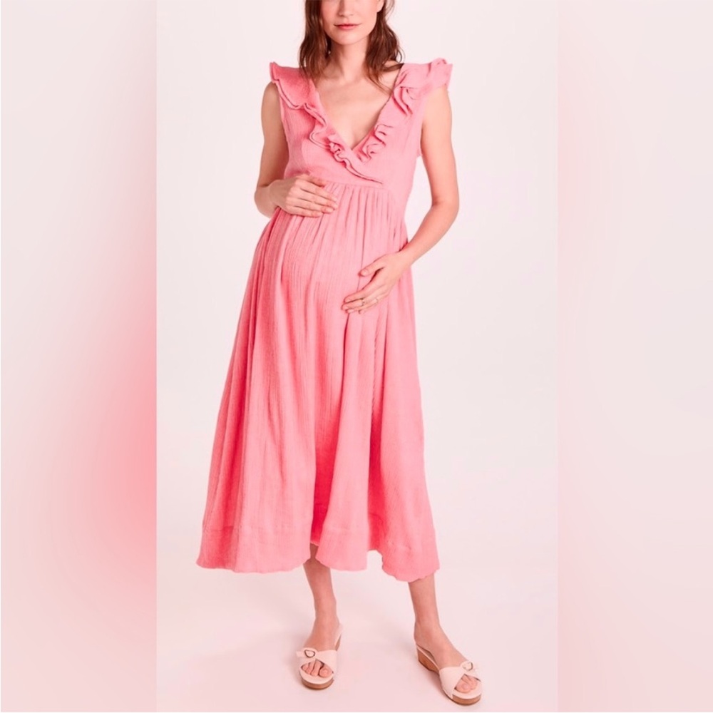 Hatch Maternity ‘The Sarah Dress’ in Pink Peony